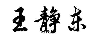 胡问遂王静东行书个性签名怎么写