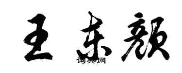 胡问遂王东颜行书个性签名怎么写
