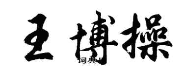胡问遂王博操行书个性签名怎么写