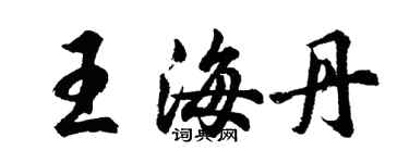 胡问遂王海丹行书个性签名怎么写