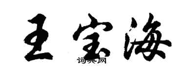 胡问遂王宝海行书个性签名怎么写