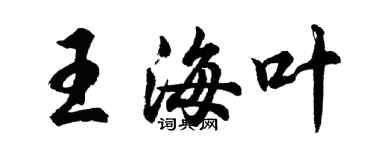 胡问遂王海叶行书个性签名怎么写