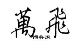 王正良万飞行书个性签名怎么写