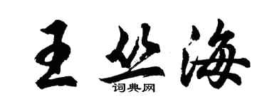 胡问遂王丛海行书个性签名怎么写