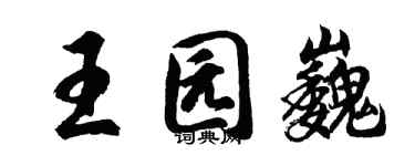 胡问遂王园巍行书个性签名怎么写
