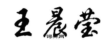 胡问遂王晨莹行书个性签名怎么写