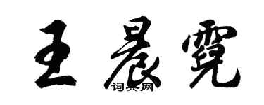 胡问遂王晨霓行书个性签名怎么写