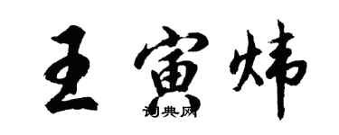 胡问遂王寅炜行书个性签名怎么写