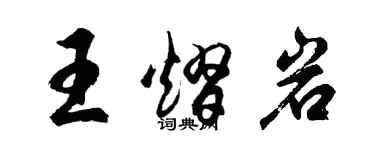 胡问遂王熠岩行书个性签名怎么写