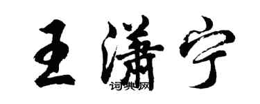胡问遂王潇宁行书个性签名怎么写