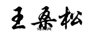 胡问遂王桑松行书个性签名怎么写