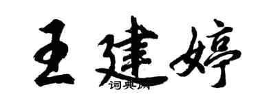 胡问遂王建婷行书个性签名怎么写