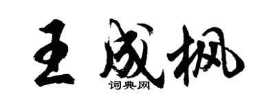 胡问遂王成枫行书个性签名怎么写