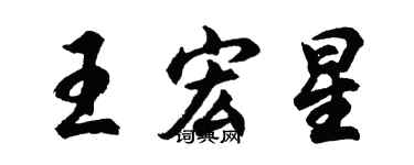 胡问遂王宏星行书个性签名怎么写