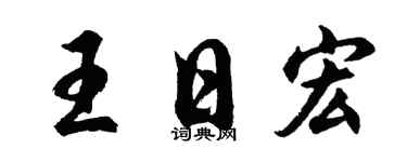 胡问遂王日宏行书个性签名怎么写