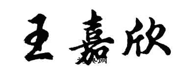 胡问遂王嘉欣行书个性签名怎么写