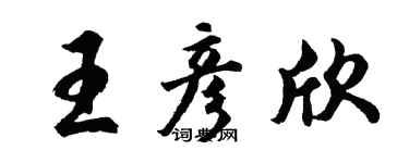 胡问遂王彦欣行书个性签名怎么写