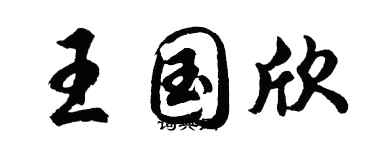 胡问遂王国欣行书个性签名怎么写