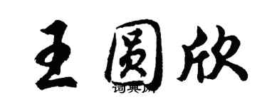 胡问遂王圆欣行书个性签名怎么写
