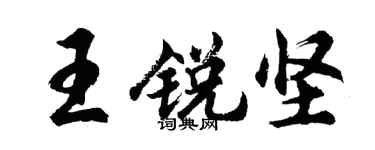 胡问遂王锐坚行书个性签名怎么写