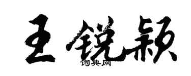 胡问遂王锐颖行书个性签名怎么写