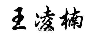 胡问遂王凌楠行书个性签名怎么写