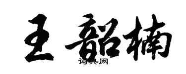 胡问遂王韶楠行书个性签名怎么写