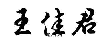 胡问遂王佳君行书个性签名怎么写