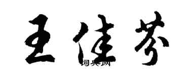 胡问遂王佳芬行书个性签名怎么写