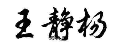 胡问遂王静杨行书个性签名怎么写