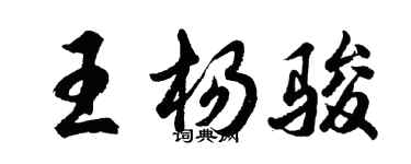 胡问遂王杨骏行书个性签名怎么写