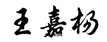 胡问遂王嘉杨行书个性签名怎么写