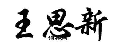 胡问遂王思新行书个性签名怎么写