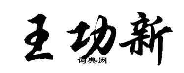 胡问遂王功新行书个性签名怎么写