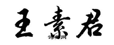 胡问遂王素君行书个性签名怎么写