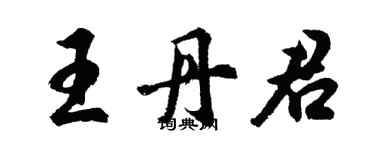 胡问遂王丹君行书个性签名怎么写