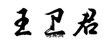胡问遂王卫君行书个性签名怎么写