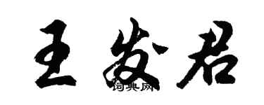 胡问遂王发君行书个性签名怎么写