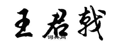 胡问遂王君戟行书个性签名怎么写