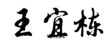 胡问遂王宜栋行书个性签名怎么写