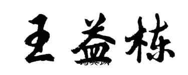 胡问遂王益栋行书个性签名怎么写
