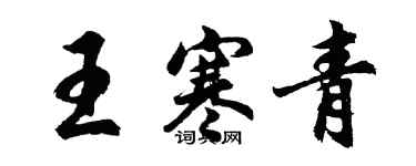 胡问遂王寒青行书个性签名怎么写