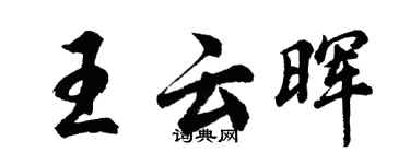 胡问遂王云晖行书个性签名怎么写