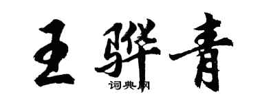 胡问遂王骅青行书个性签名怎么写