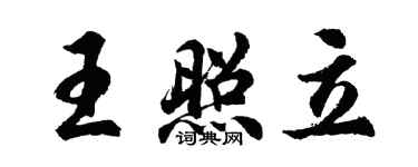 胡问遂王照立行书个性签名怎么写