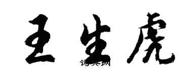 胡问遂王生虎行书个性签名怎么写
