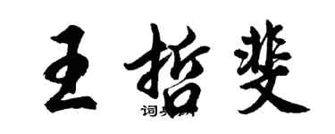 胡问遂王哲斐行书个性签名怎么写