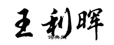 胡问遂王利晖行书个性签名怎么写