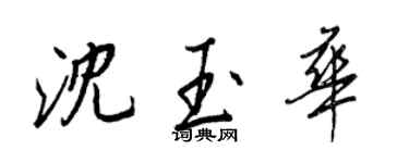 王正良沈玉华行书个性签名怎么写