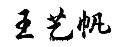 胡问遂王艺帆行书个性签名怎么写
